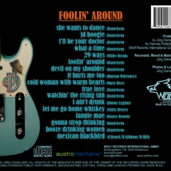 Cover image for Jörg Danielsen's 'Foolin' Around' album featuring a vibrant blues-themed artwork with Jörg Danielsen holding a guitar, exuding passion and intensity.